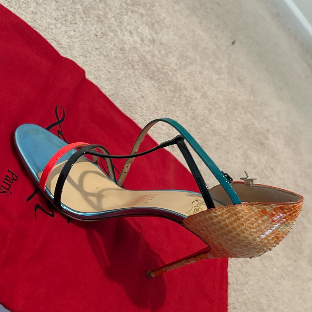 Multicolor Strappy Stiletto Heel